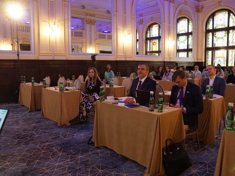 Delegates following a presentation at Hotel KINGS COURT, Prague, 2026 edition of the Global Future of BPO, Shared Services & GBS Conference