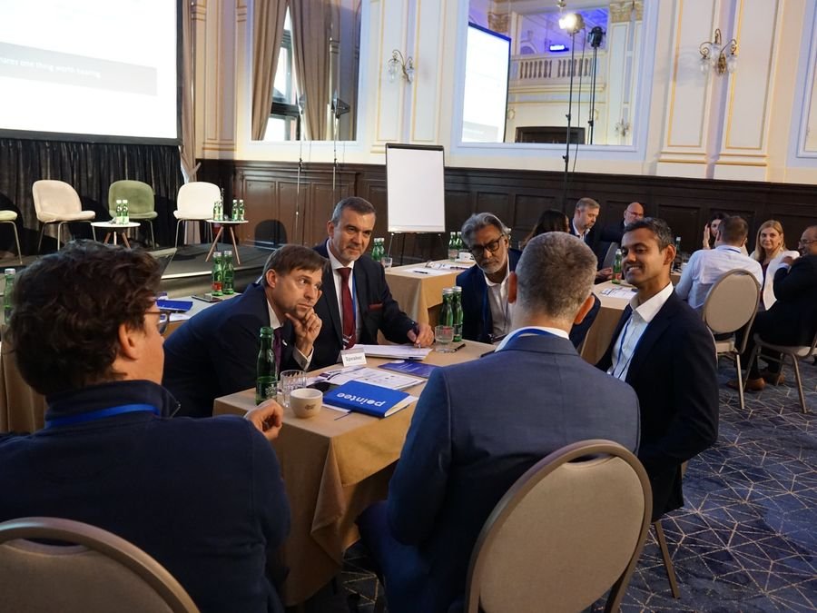 A roundtable discussion during a workshop at Hotel KINGS COURT, Prague, 2026 edition of the Global Future of BPO, Shared Services & GBS Conference