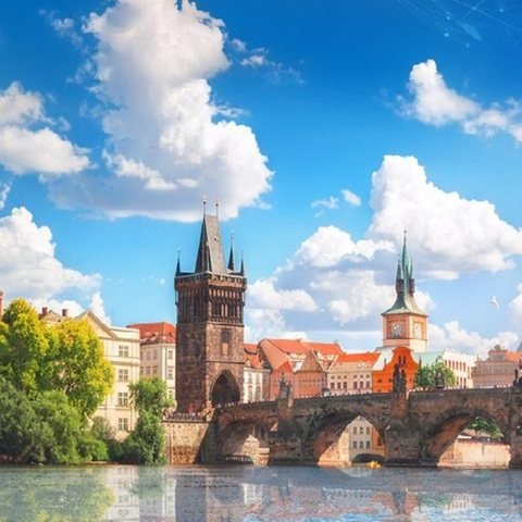 Charles Bridge and the Prague skyline, host city of the conference